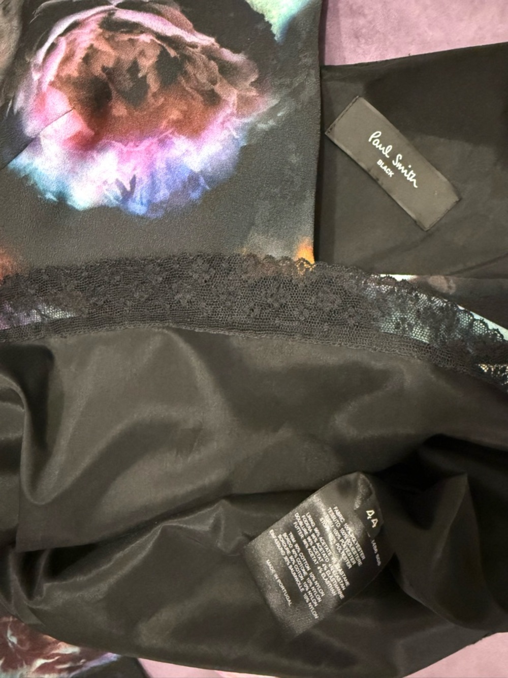 🏖️Summer Sale: Paul Smith Black sleeveless Dress with Multicolor Floral blots - Picture 8 of 8